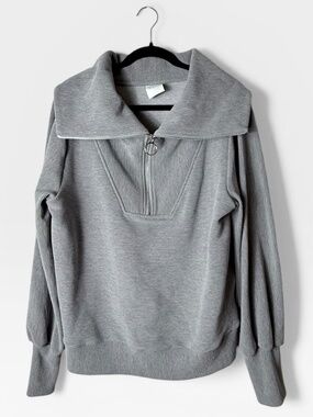 Varley Vine Half-Zip Pullover Grey Size Medium (M)